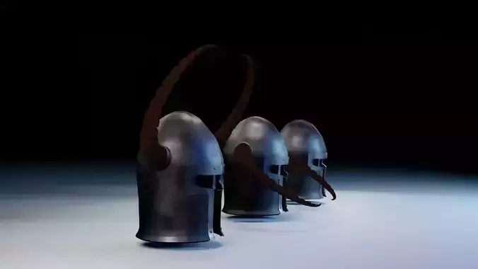 helmet three spartan helmets with horns