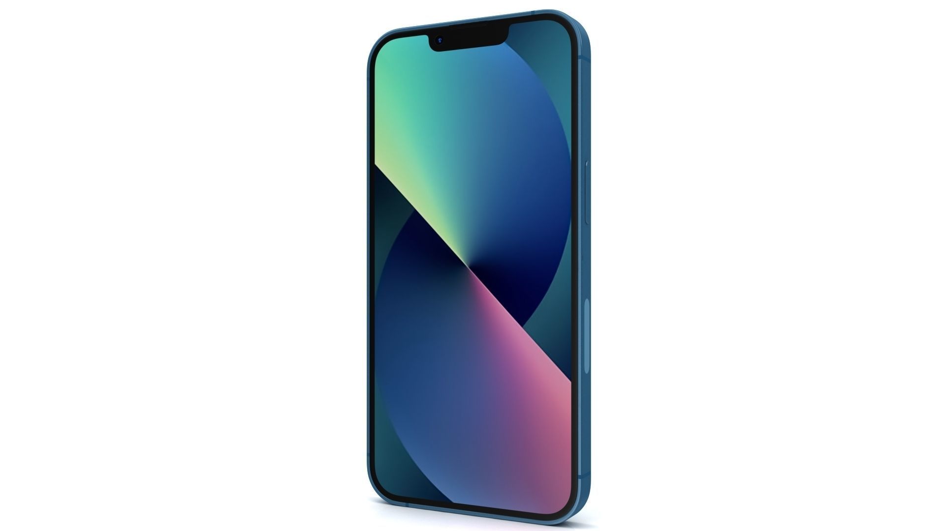 Apple iPhone 13 Blue In Official Color 3D model 3D model_1