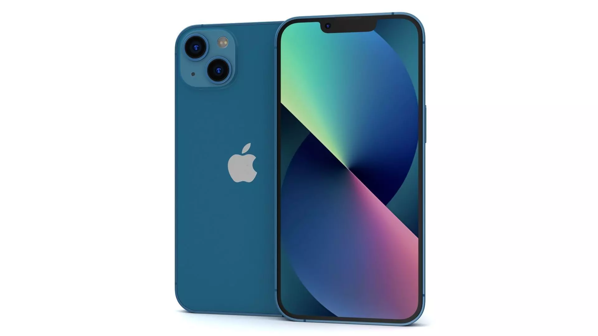 Apple iPhone 13 Blue In Official Color 3D model 3D model_0