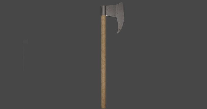 Realistic Axe Low-poly 3D model