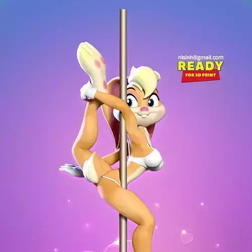 Lola Bunny - Pole Dancing Fanart 3D print model