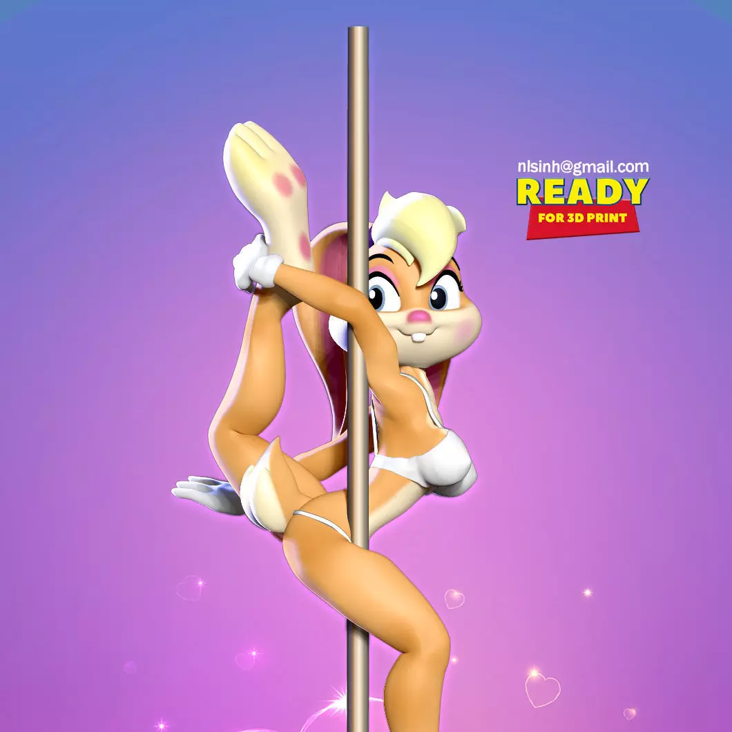 Lola Bunny - Pole Dancing Fanart 3D print model_0