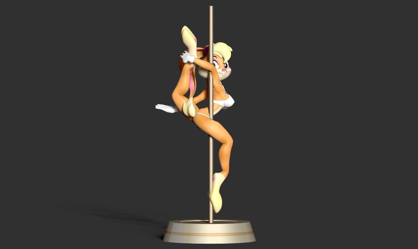 Lola Bunny - Pole Dancing Fanart 3D print model_11