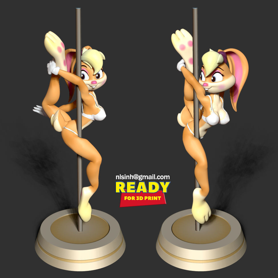 Lola Bunny - Pole Dancing Fanart 3D print model_5