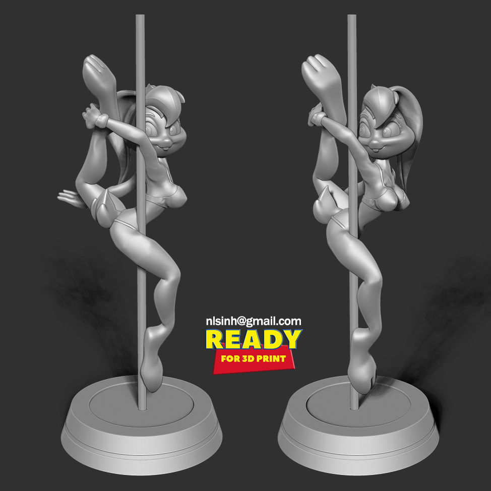 Lola Bunny - Pole Dancing Fanart 3D print model_6