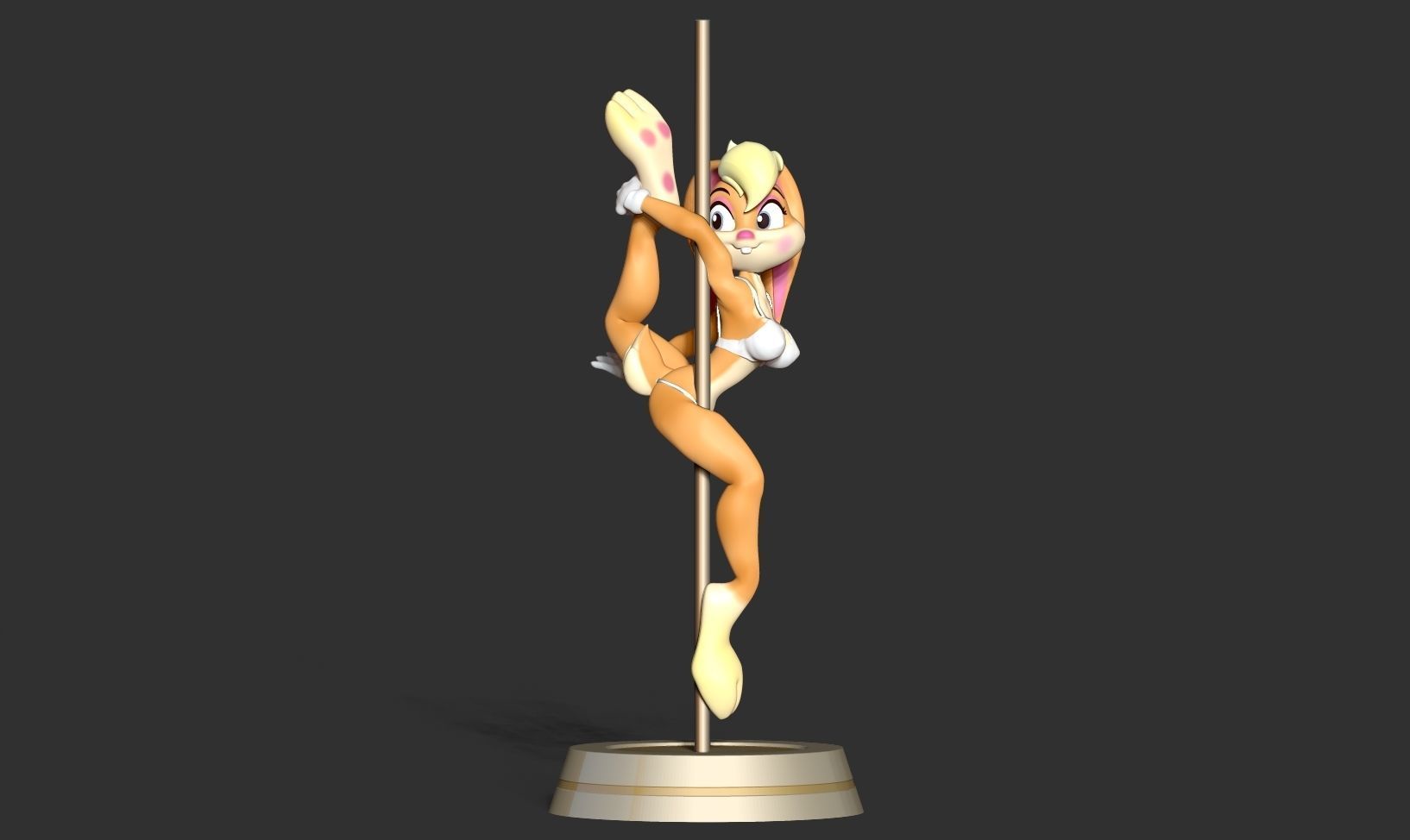 Lola Bunny - Pole Dancing Fanart 3D print model_7