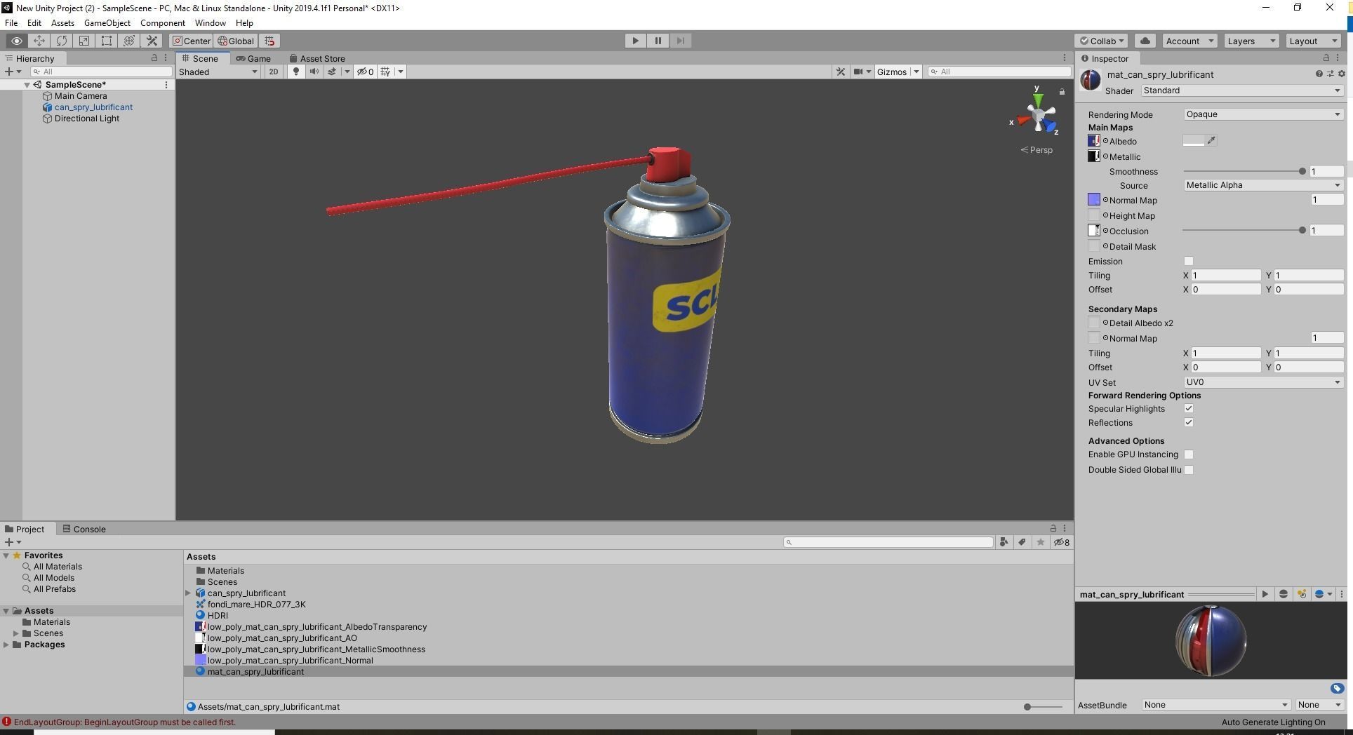 Spry Can Lubrificant Game Ready Low-poly 3D model_7