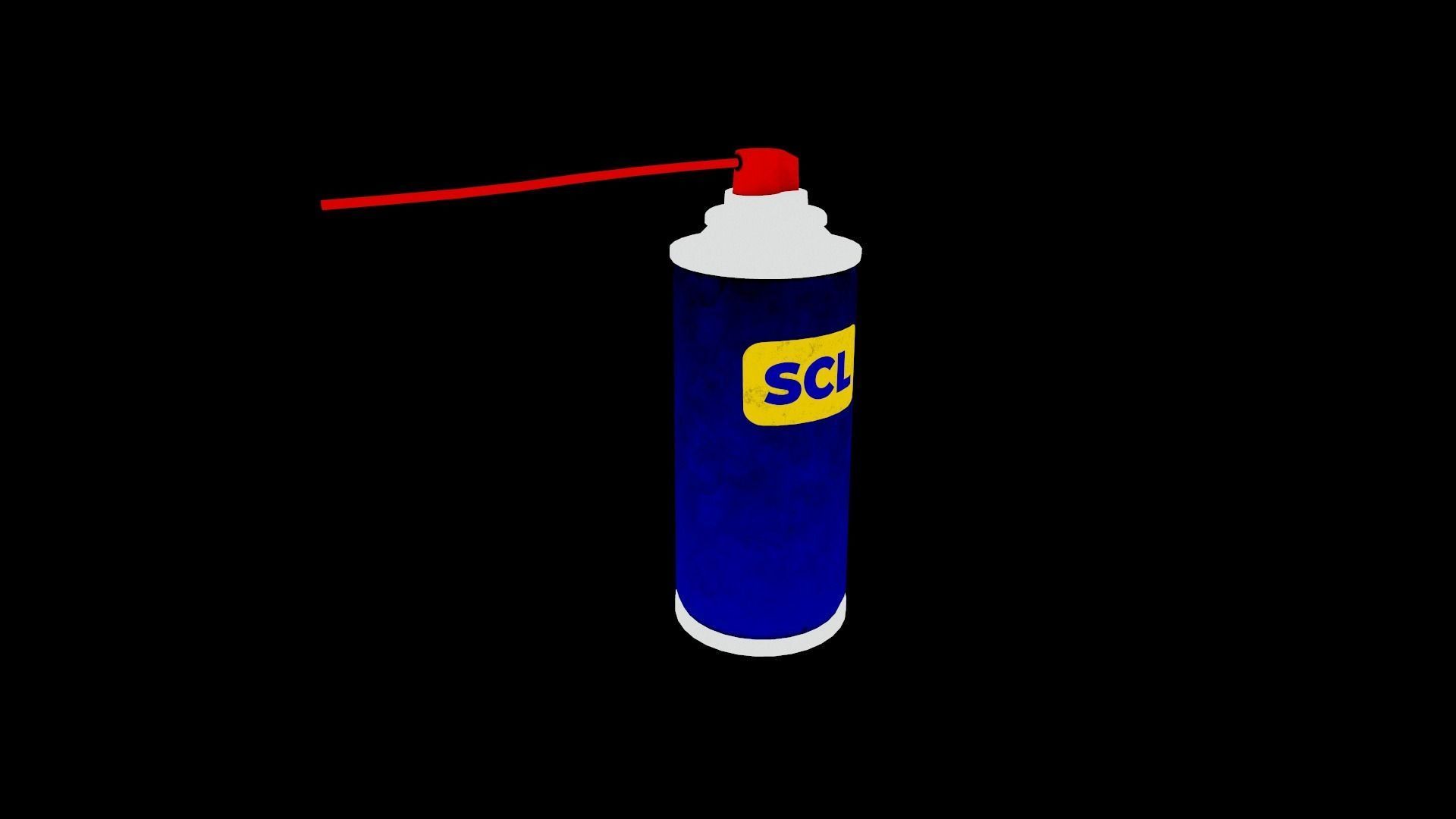 Spry Can Lubrificant Game Ready Low-poly 3D model_9