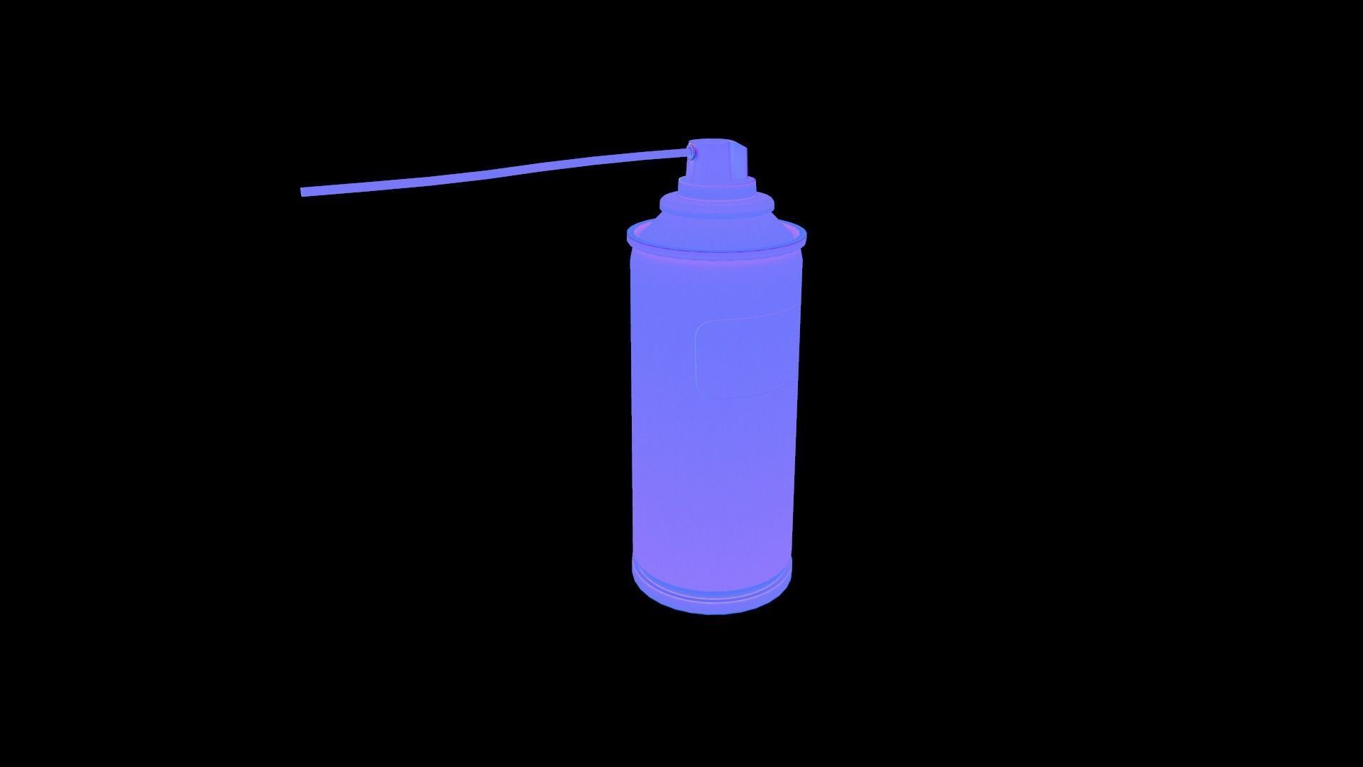 Spry Can Lubrificant Game Ready Low-poly 3D model_11