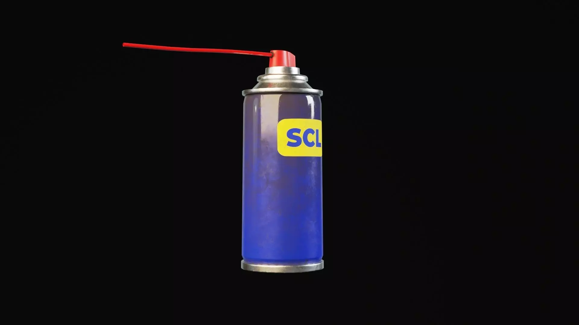 Spry Can Lubrificant Game Ready Low-poly 3D model_0