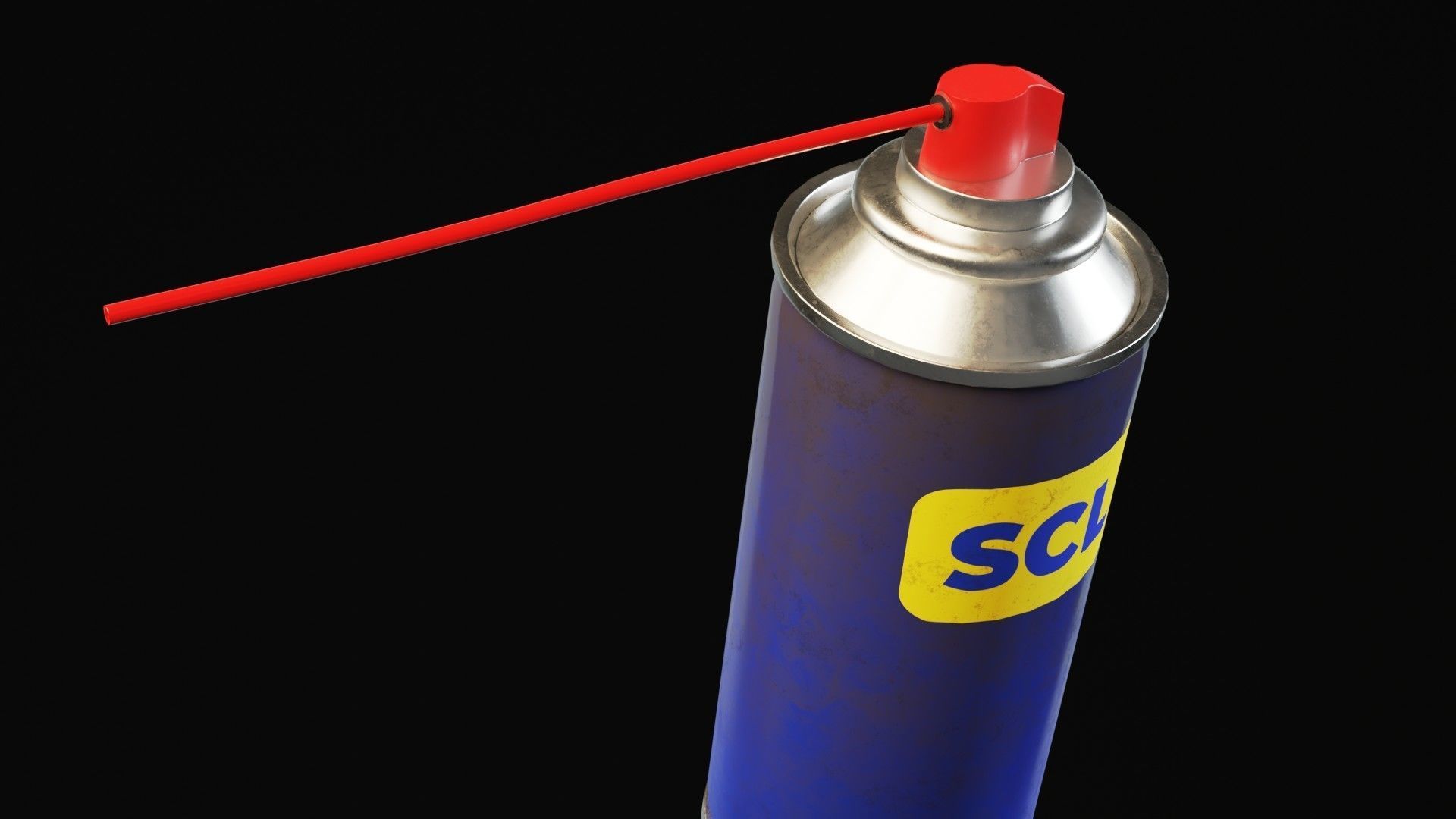 Spry Can Lubrificant Game Ready Low-poly 3D model_4