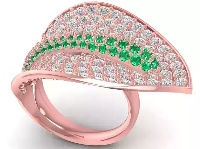 Diamond Leaf ring 2528