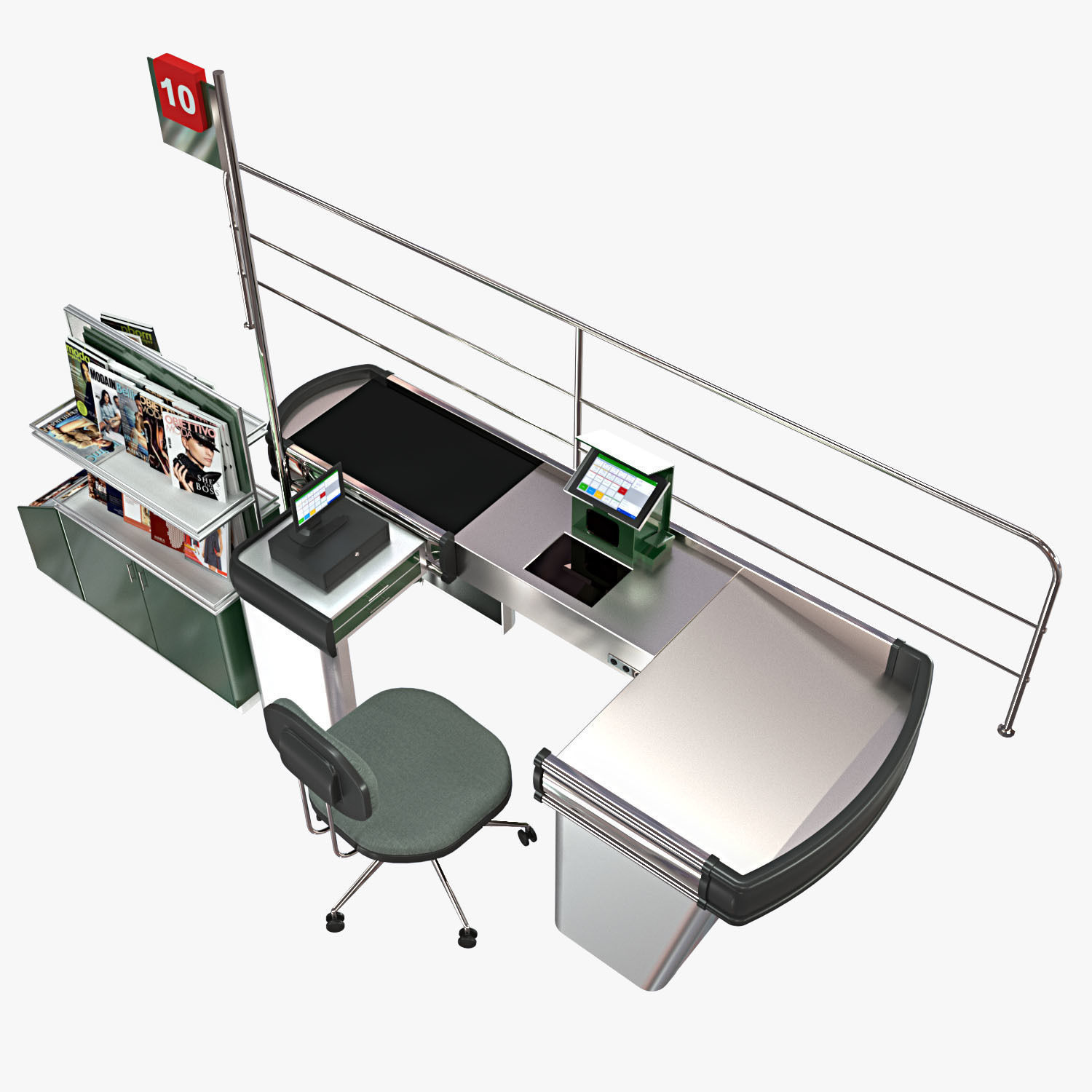 Checkout Counter 3D model_3