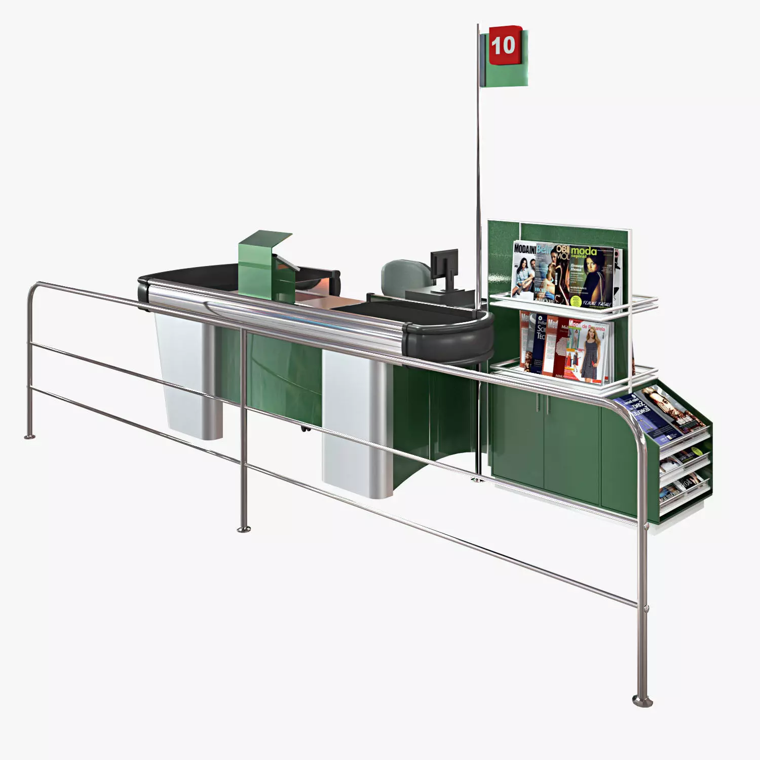 Checkout Counter 3D model_0