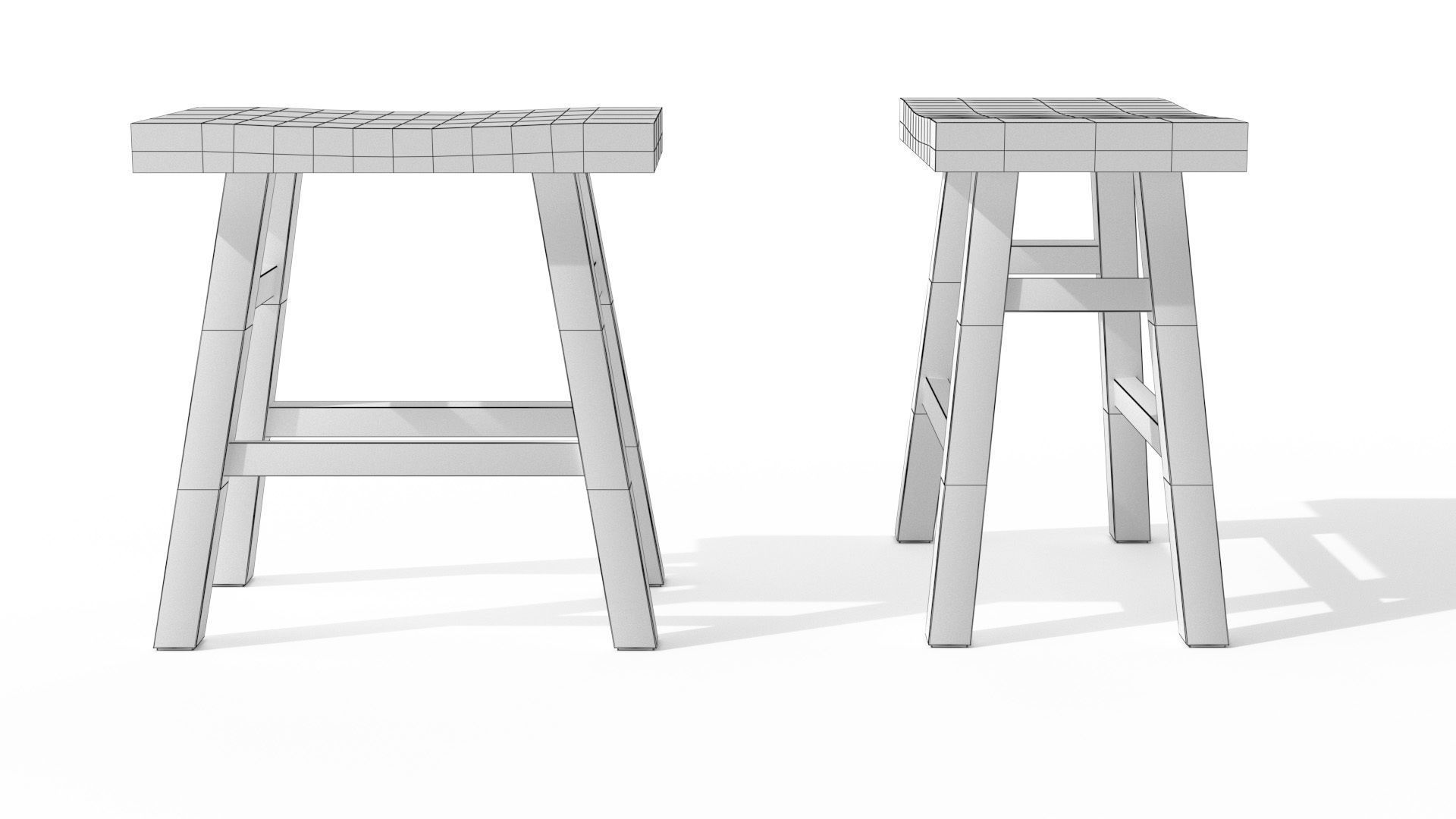 Leiden Charcoal Stool Low-poly 3D model_11