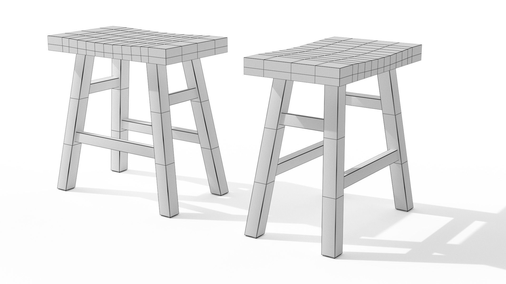 Leiden Charcoal Stool Low-poly 3D model_10