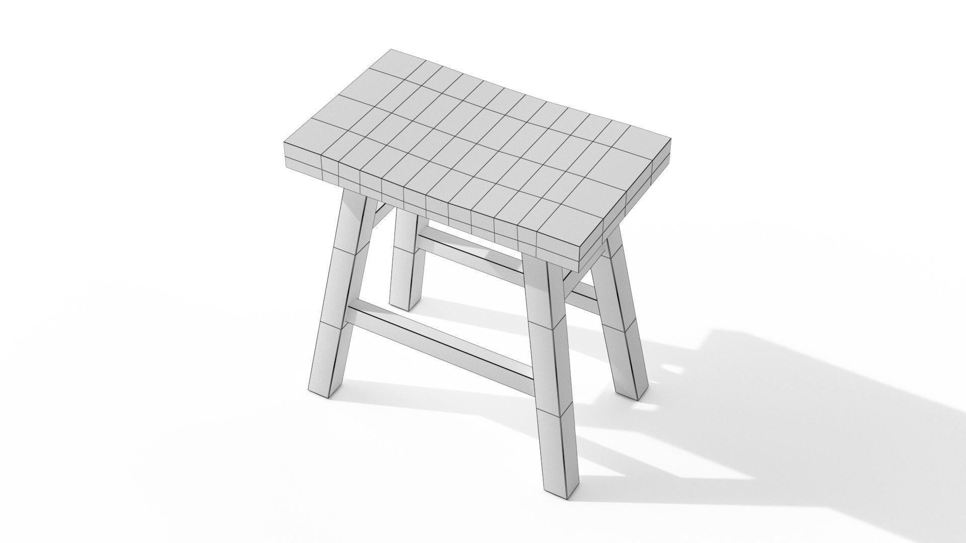 Leiden Charcoal Stool Low-poly 3D model_15