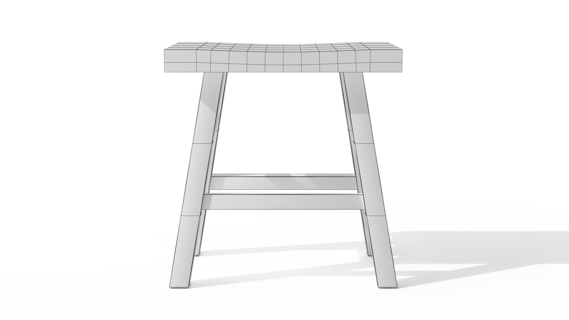 Leiden Charcoal Stool Low-poly 3D model_17