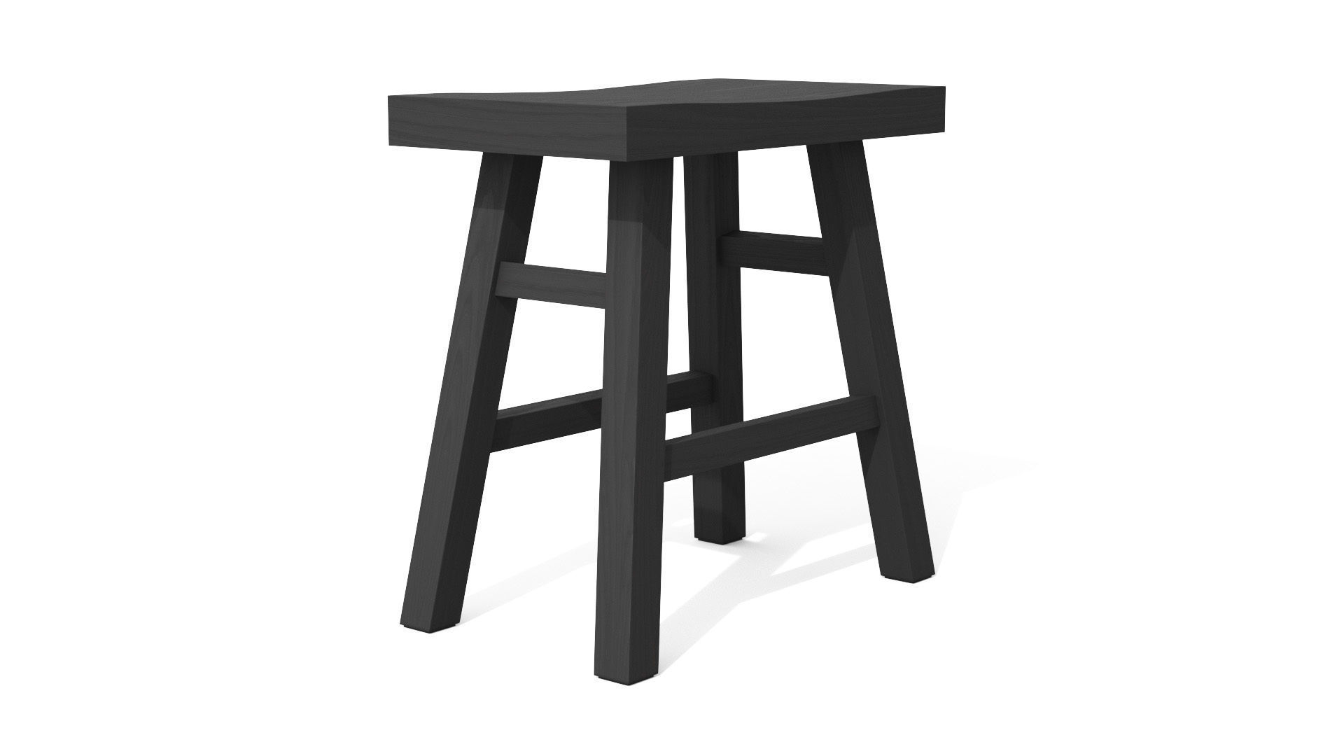 Leiden Charcoal Stool Low-poly 3D model_3