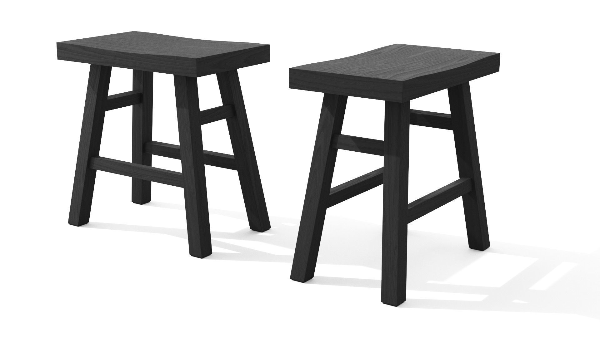 Leiden Charcoal Stool Low-poly 3D model_9