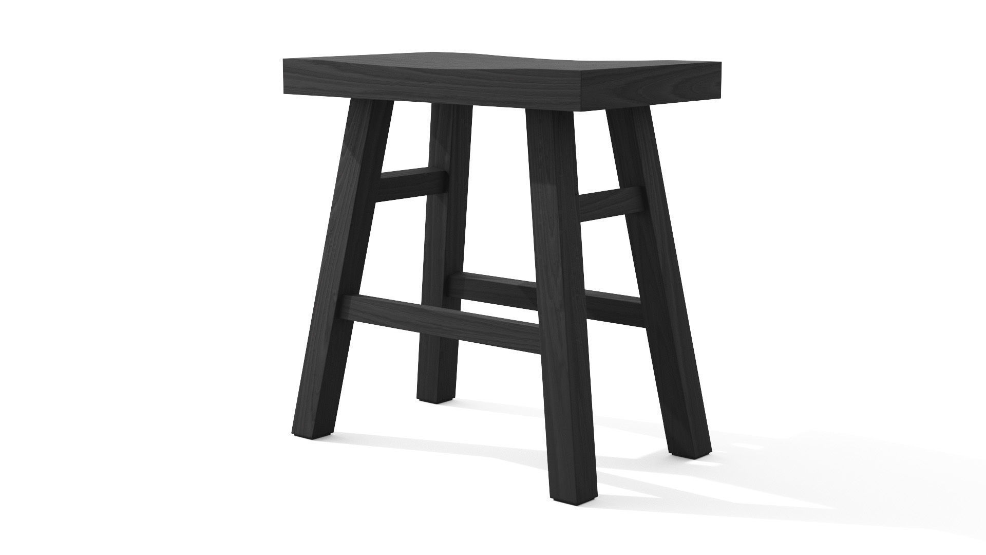 Leiden Charcoal Stool Low-poly 3D model_1