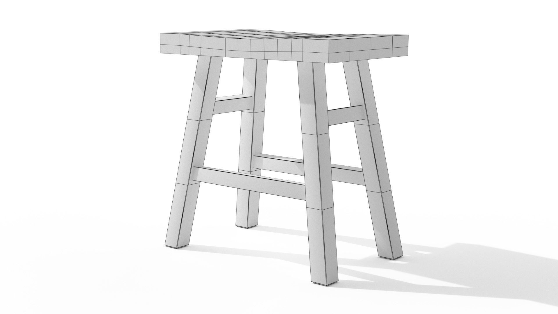 Leiden Charcoal Stool Low-poly 3D model_18