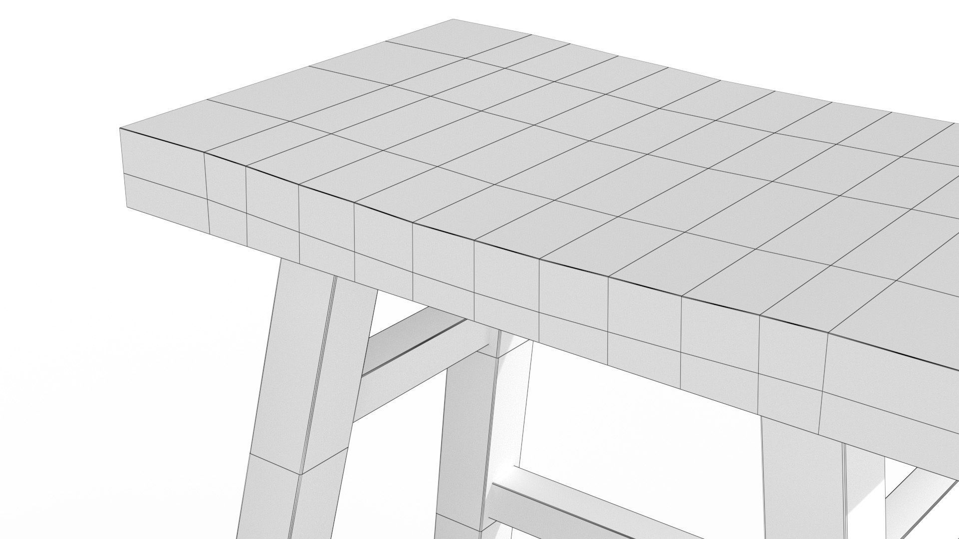 Leiden Charcoal Stool Low-poly 3D model_12