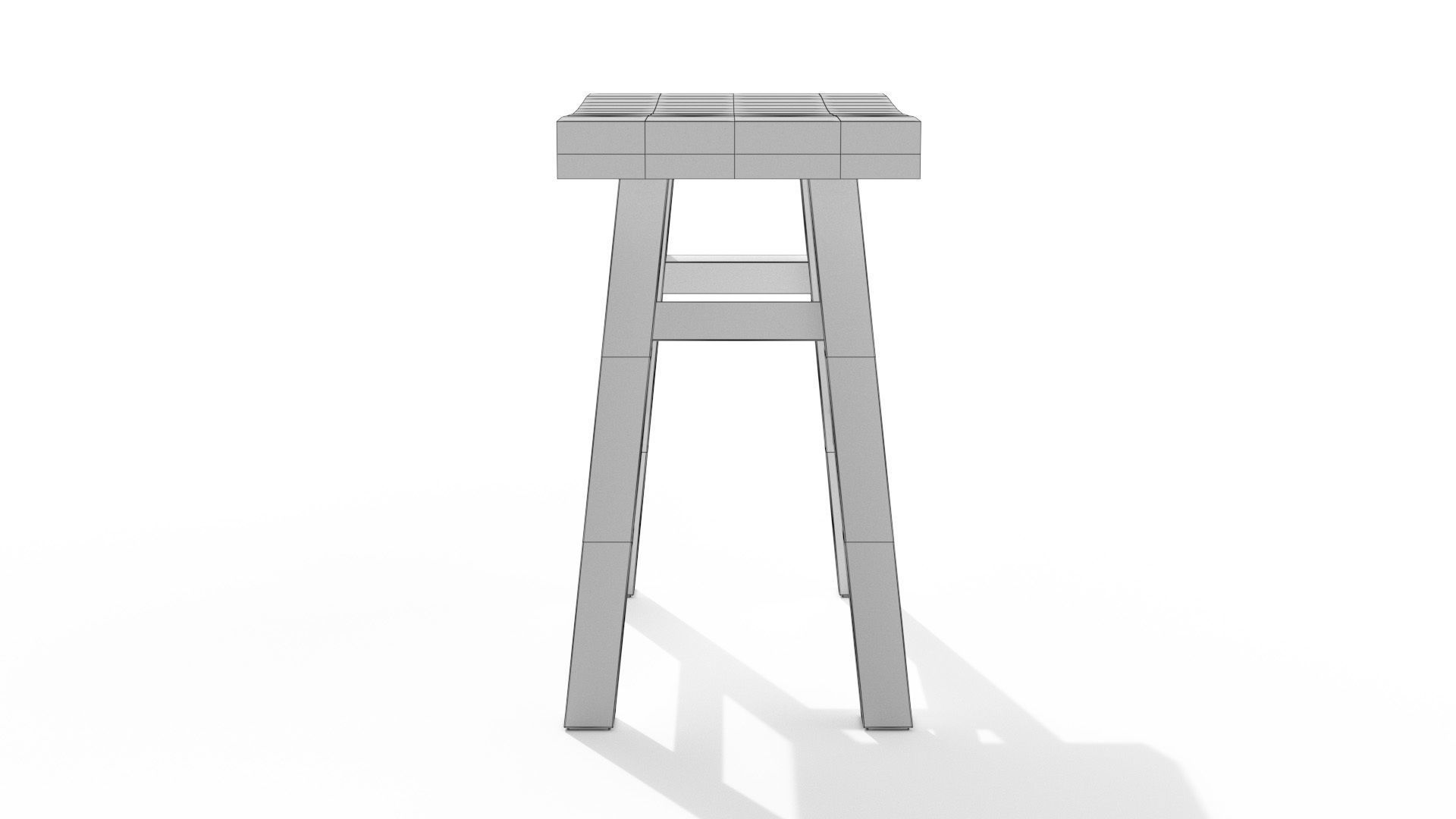 Leiden Charcoal Stool Low-poly 3D model_14