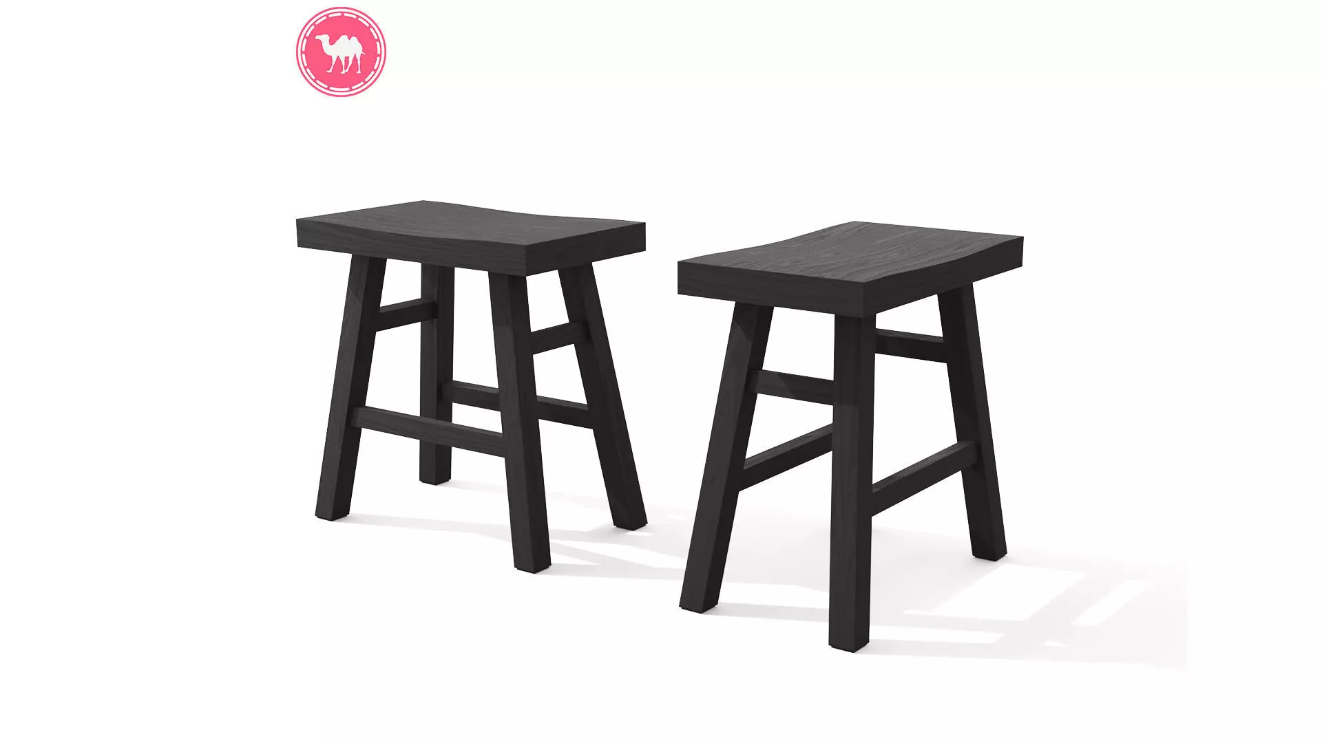 Leiden Charcoal Stool Low-poly 3D model_0