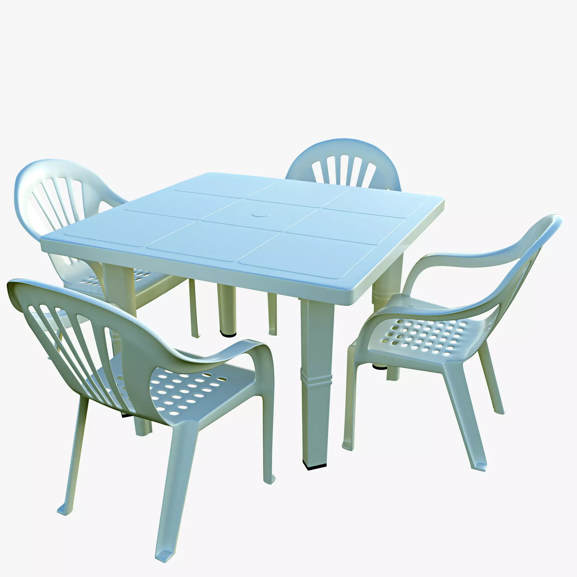 Plastic Table 3D model_0