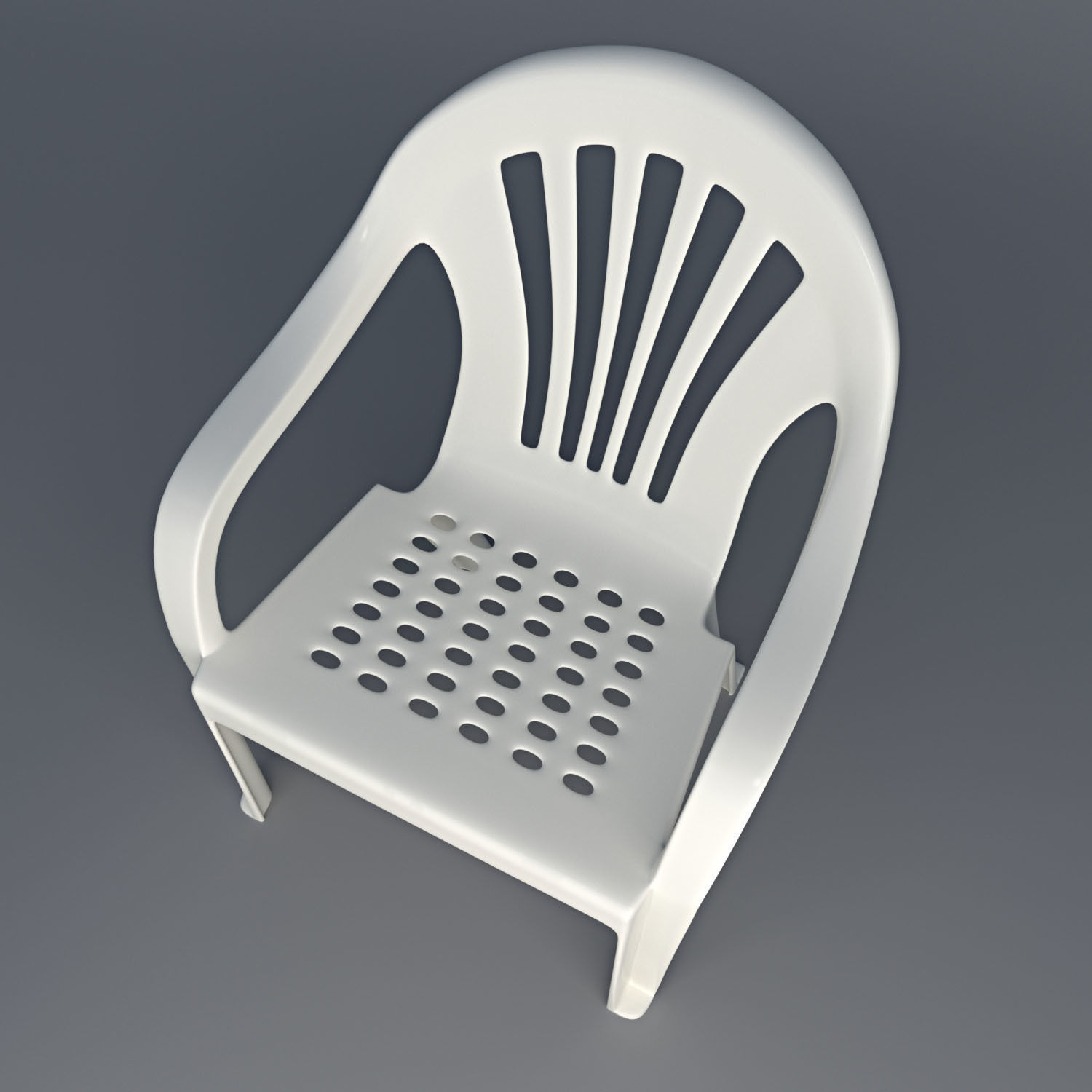 Plastic Table 3D model_6