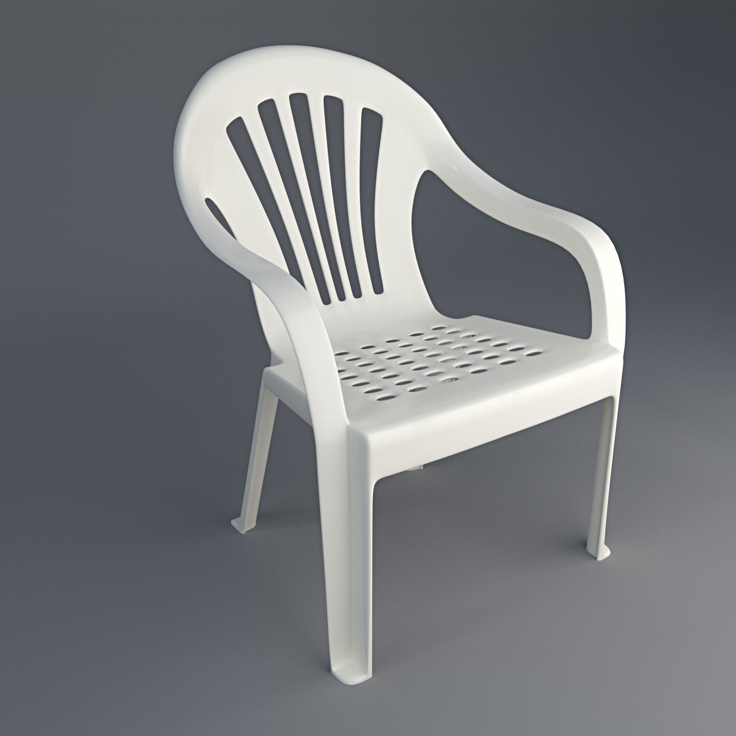 Plastic Table 3D model_4