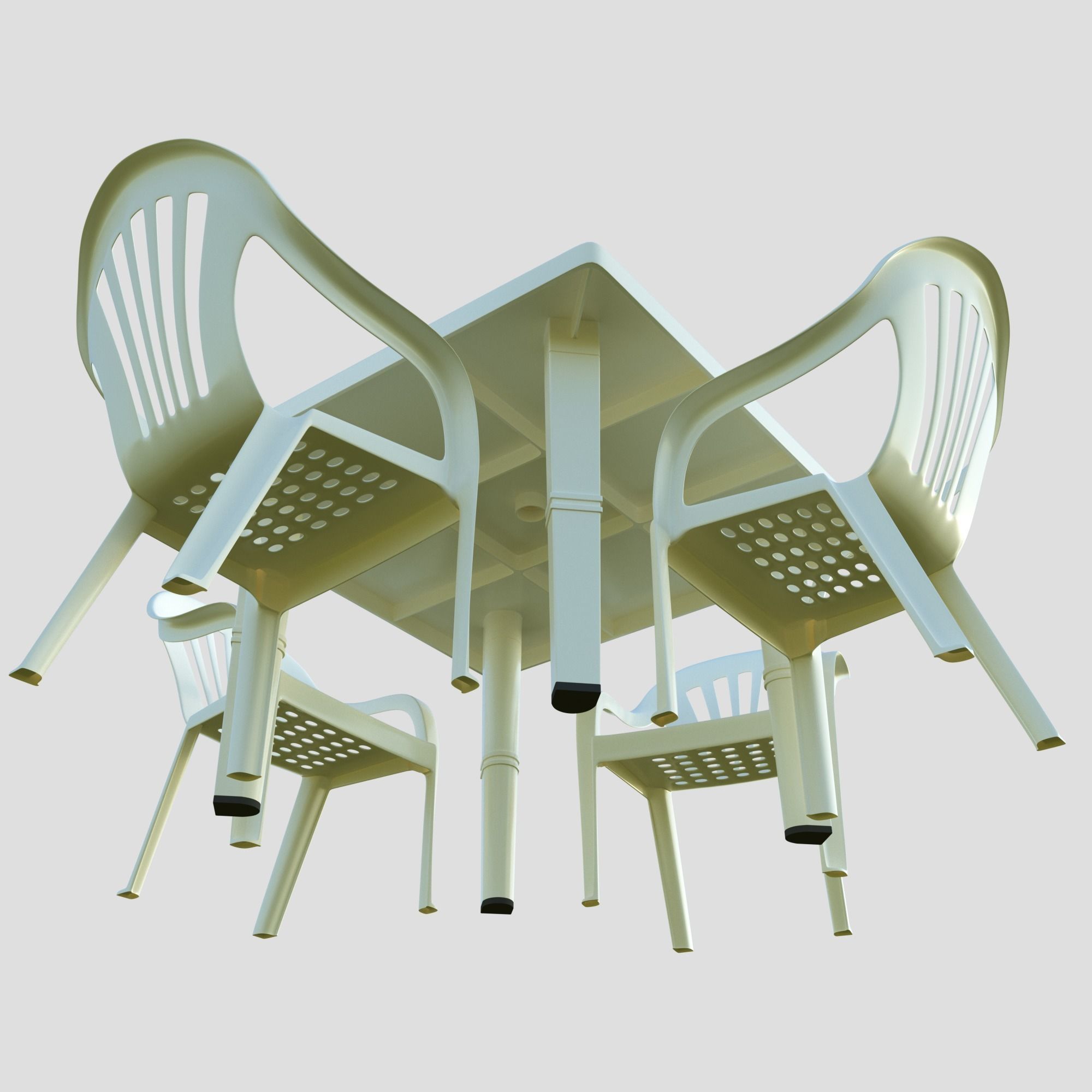 Plastic Table 3D model_3