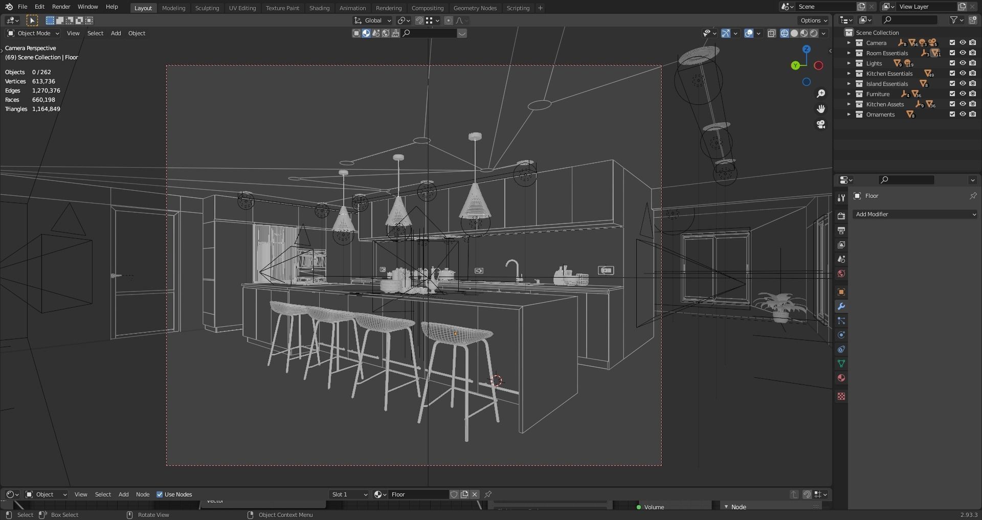 Modern Kitchen 3D model_5