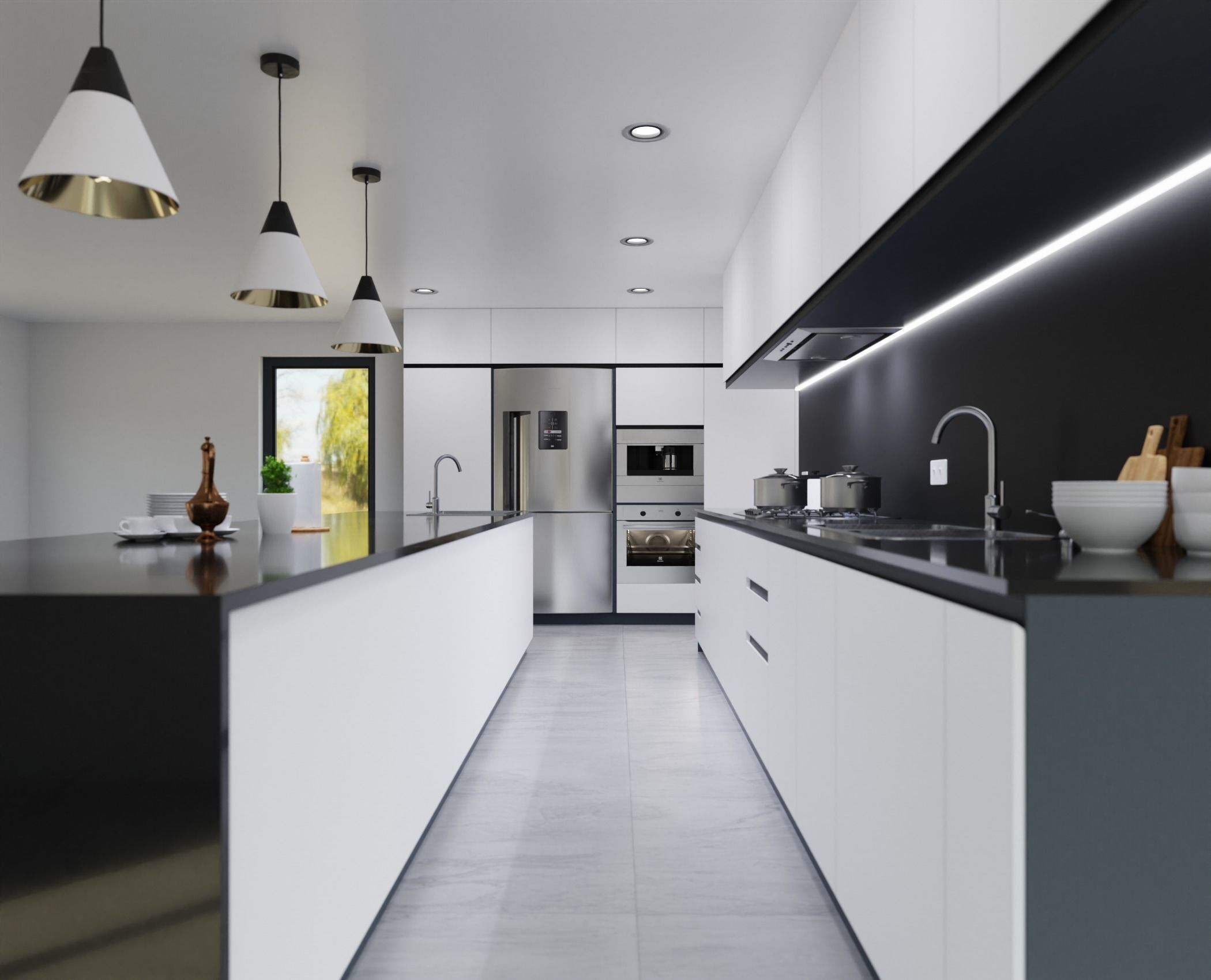 Modern Kitchen 3D model_1