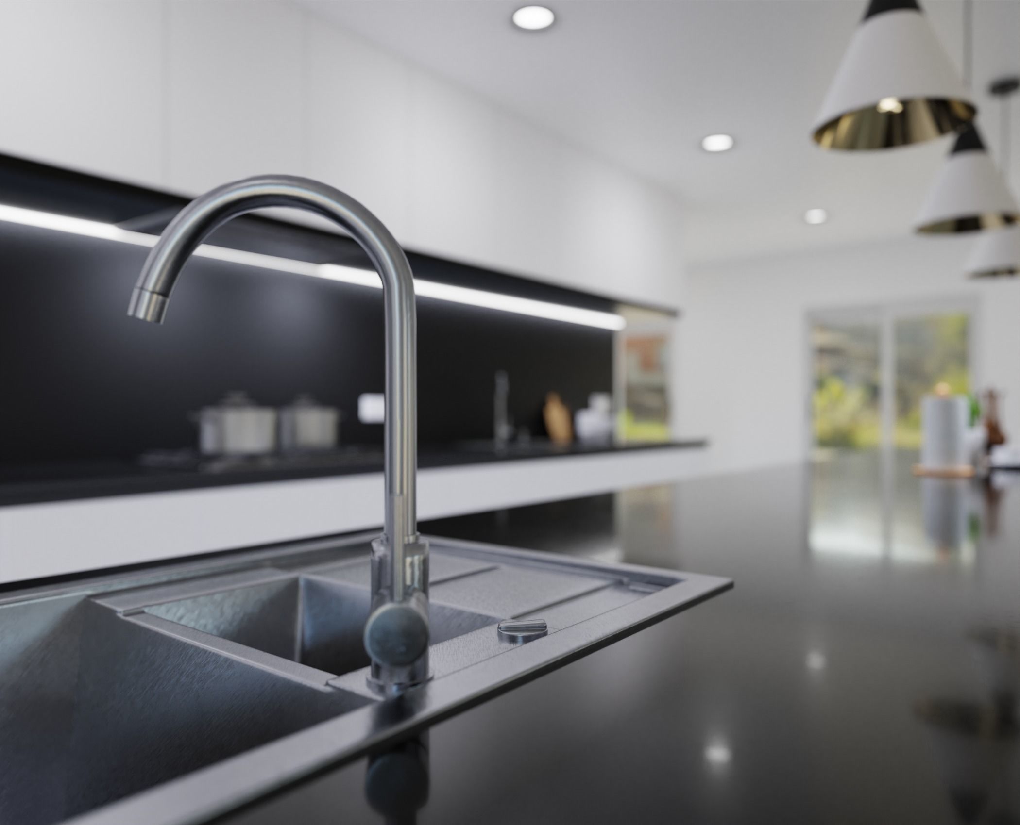 Modern Kitchen 3D model_3