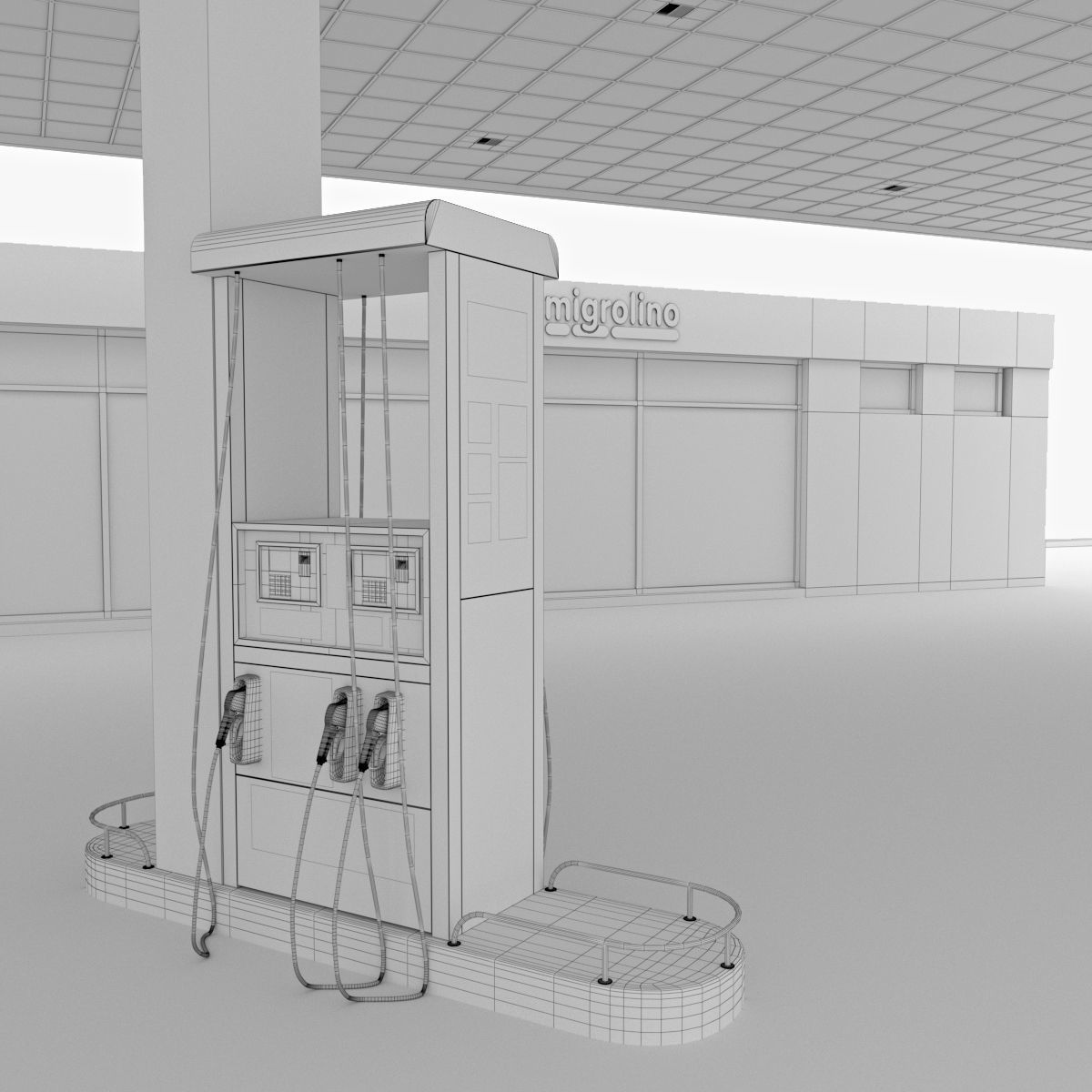 Socar station 3D model_6