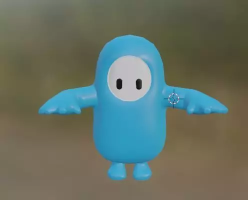 Fall Guys Blue With Animation for Game 3D model