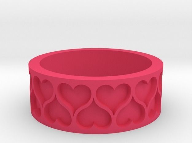 Heart Ring 3D print model_3