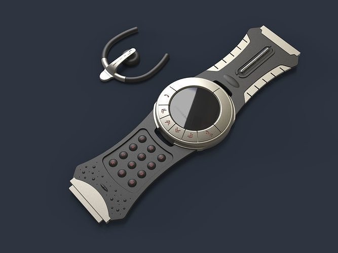 Smart Watch and earphone 3D Modeling 3D print model