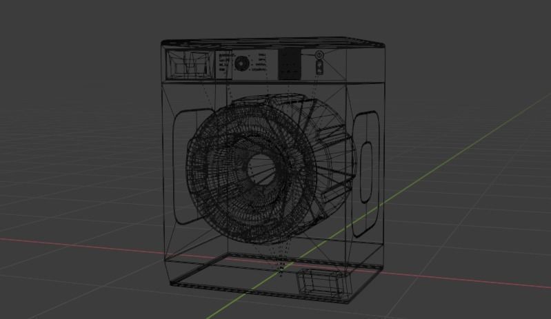 Washing machine Free 3D model_1