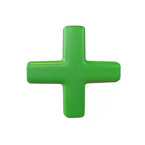 Plus Symbol v1 001 Low-poly 3D model