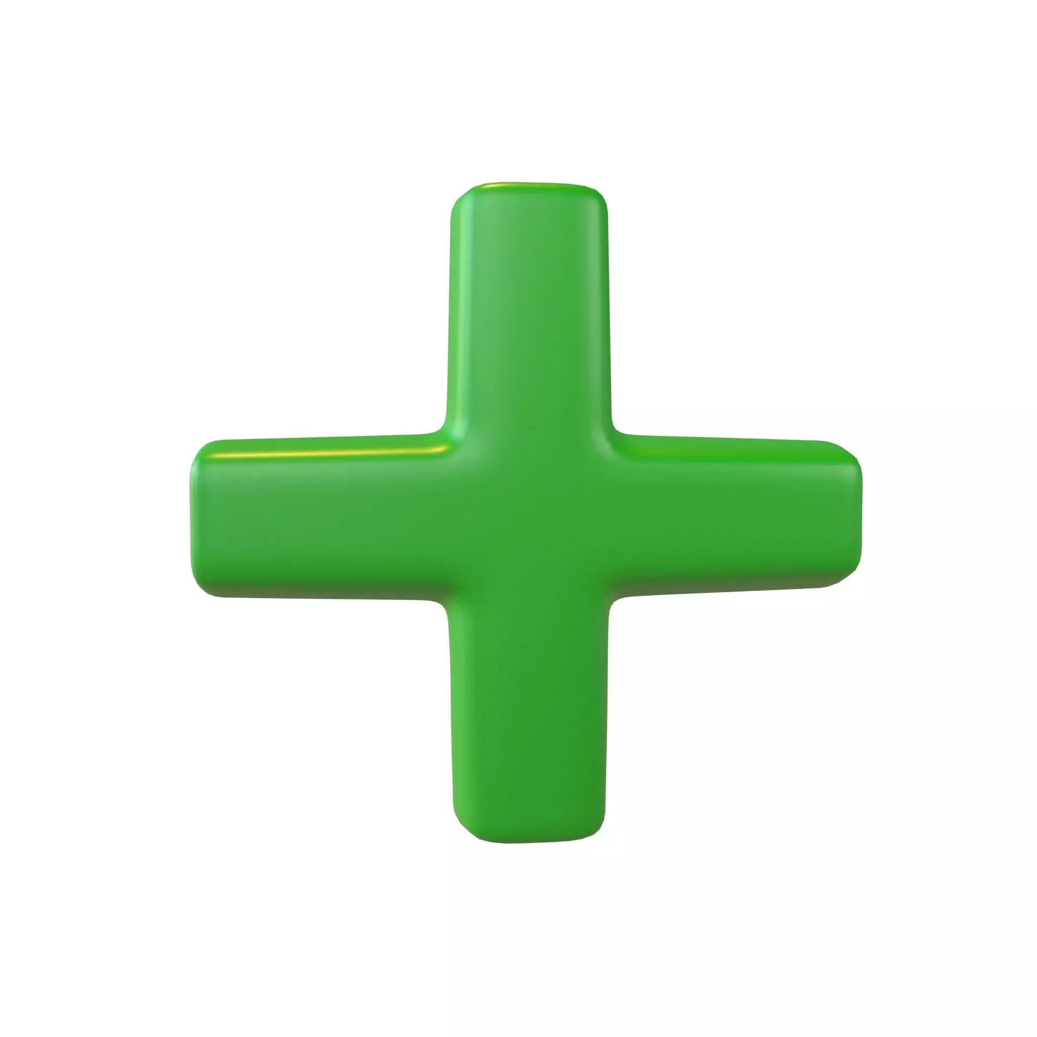 Plus Symbol v1 001 Low-poly 3D model_0