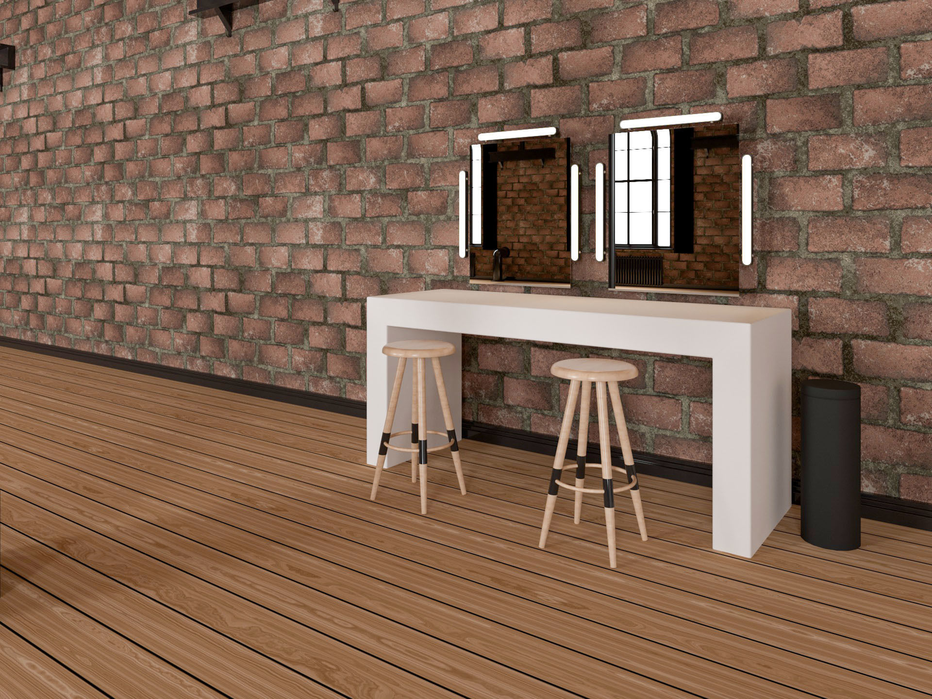 Loft Photo Studio Scene 3D model_7