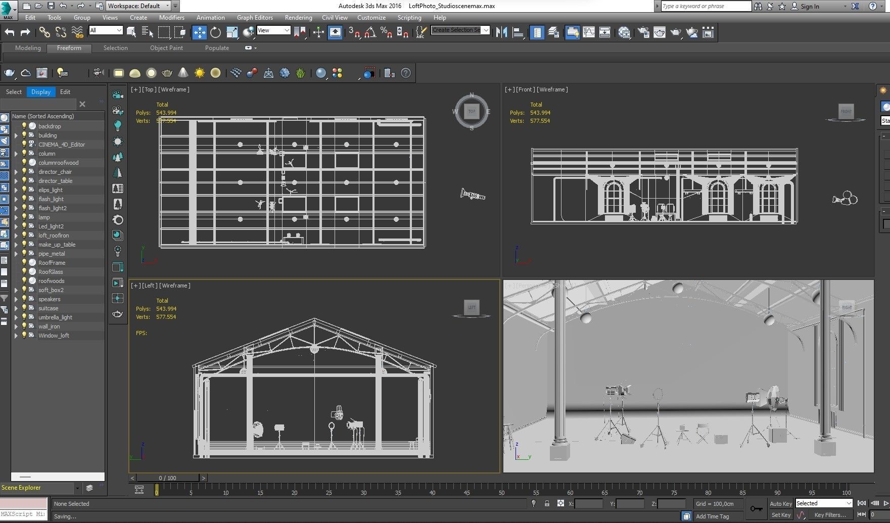 Loft Photo Studio Scene 3D model_20