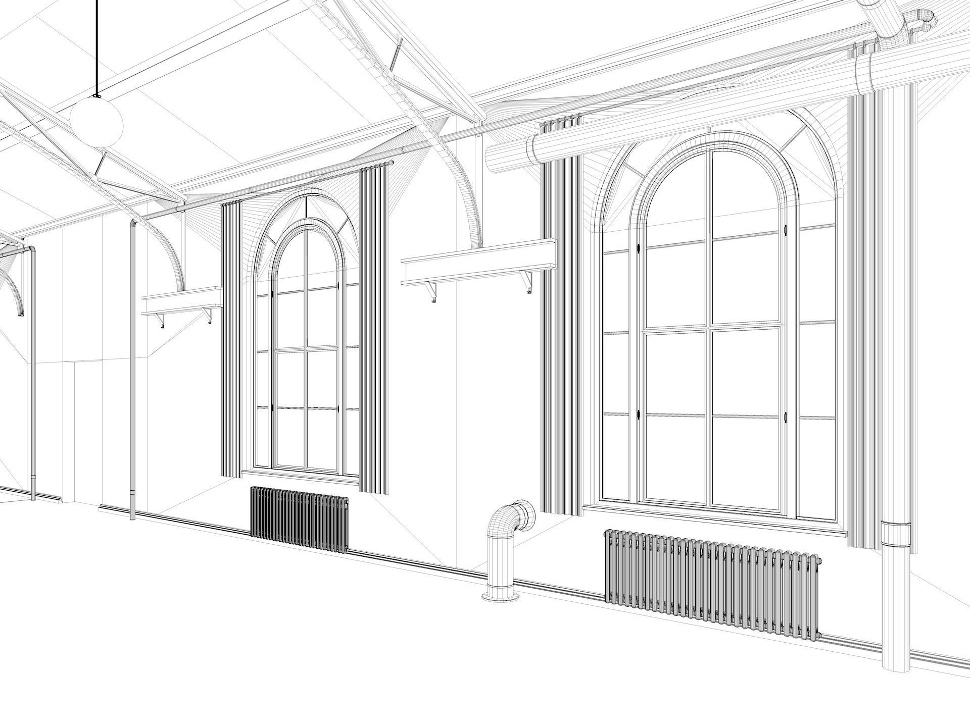 Loft Photo Studio Scene 3D model_17
