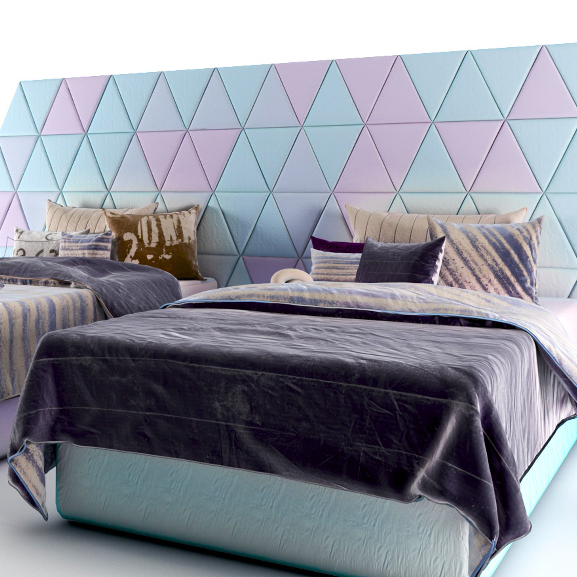 attached bed light color set29 3D model_4