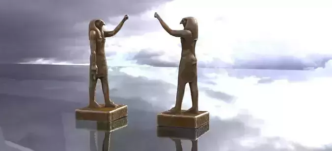 Statue of Horus Egyptian God 3D model