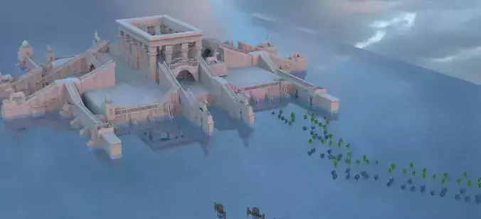 Egyptian Temple on River nile