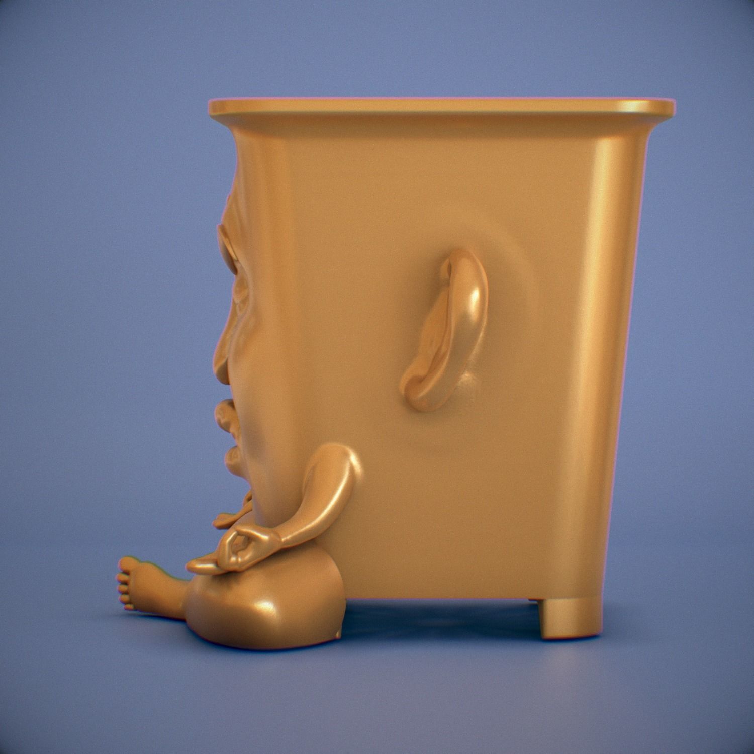 Focused Meditating Pot 3D print model_4